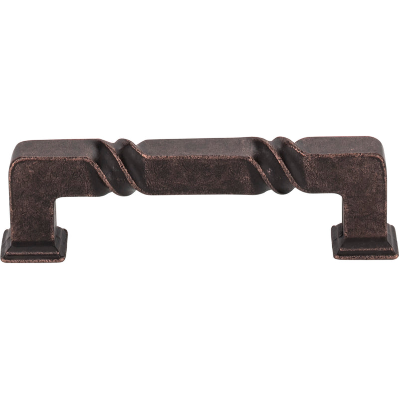 96 mm Center-to-Center Distressed Oil Rubbed Bronze Rustic Twist Tahoe Cabinet Pull