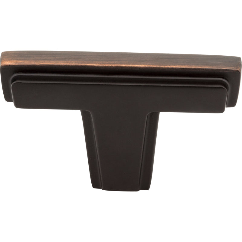 2" Brushed Oil Rubbed Bronze Lexa Cabinet "T" Knob