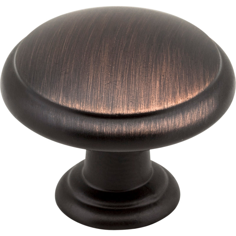 1-3/16" Diameter Brushed Oil Rubbed Bronze Gatsby Cabinet Mushroom Knob