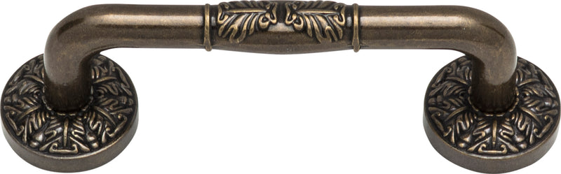 Hammered Medallion Pull 3 Inch (c-c) Burnished Bronze