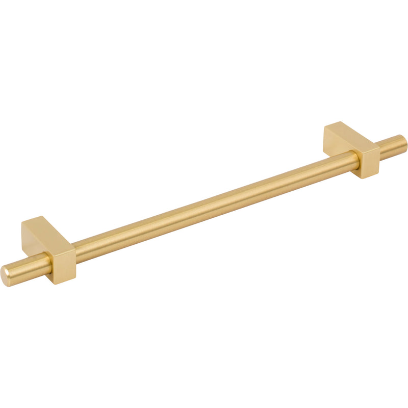 192 mm Center-to-Center Brushed Gold Larkin Cabinet Bar Pull