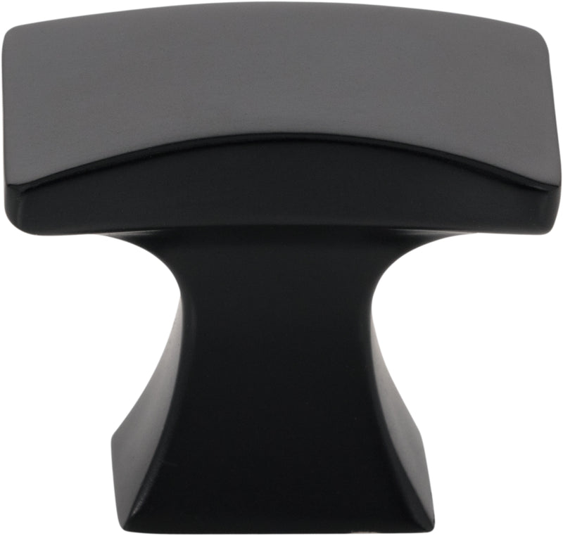 1-1/4" Overall Length Matte Black Flared Philip Cabinet Knob