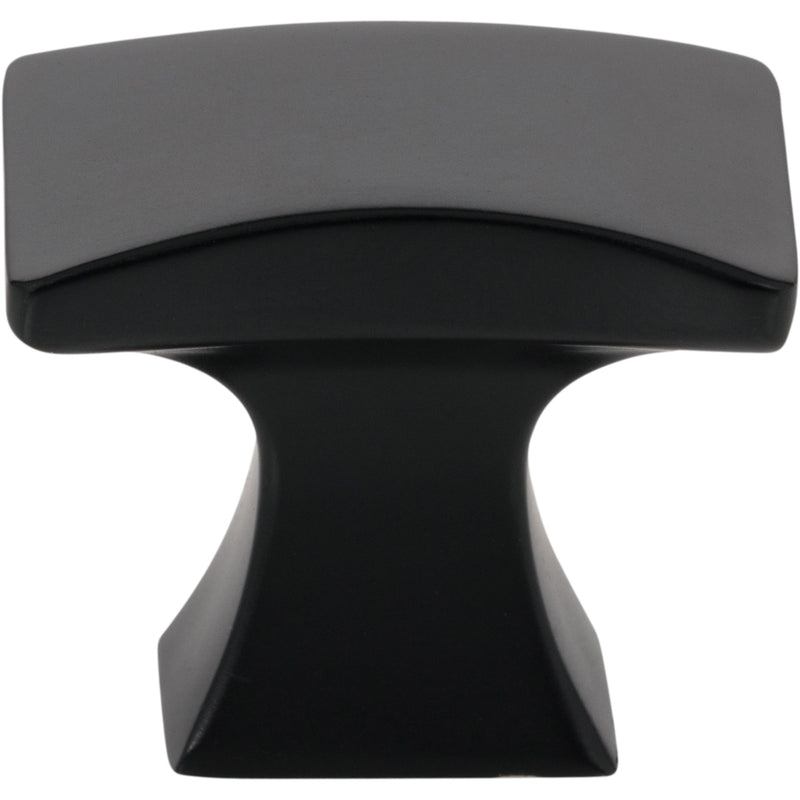 1-1/4" Overall Length Matte Black Flared Philip Cabinet Knob