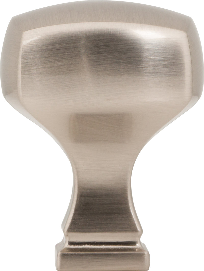 1-1/8" Overall Length Satin Nickel Square Audrey Cabinet Knob