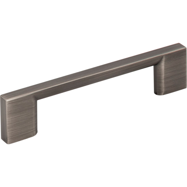 96 mm Center-to-Center Brushed Pewter Square Sutton Cabinet Bar Pull