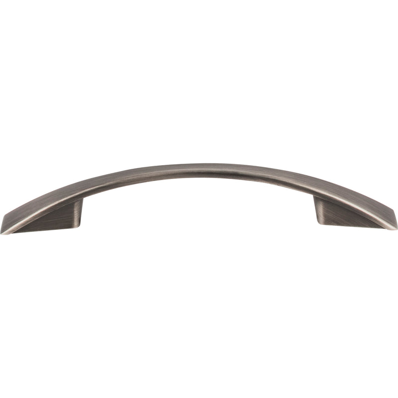 96 mm Center-to-Center Brushed Pewter Flared Regan Cabinet Pull