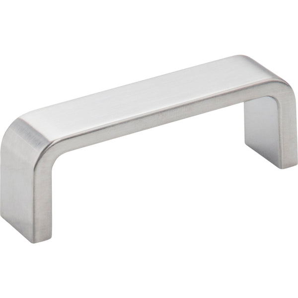 3" Center-to-Center Brushed Chrome Square Asher Cabinet Pull