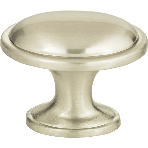 Austen Oval Knob 1 5/16 Inch Brushed Nickel