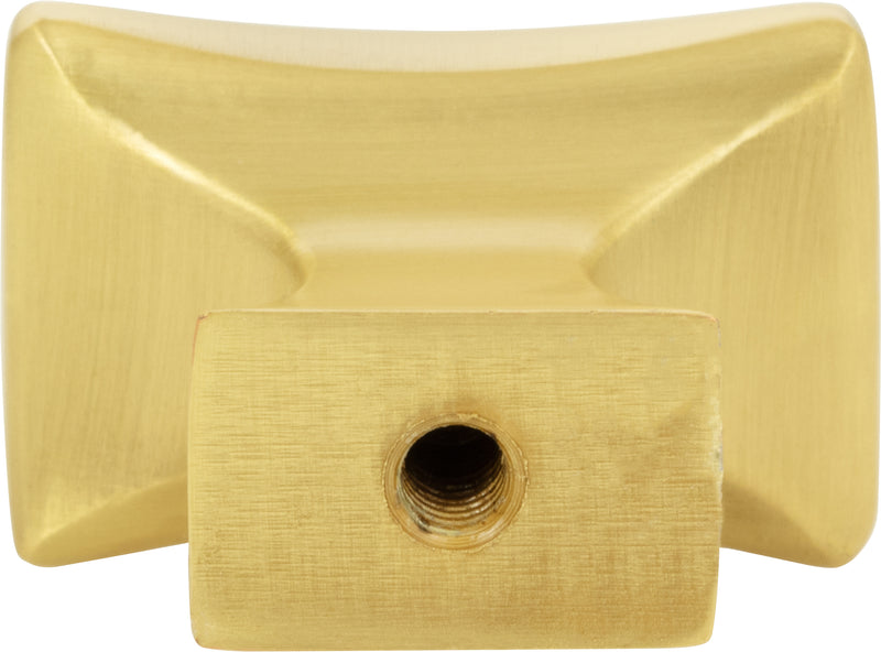 1-1/4" Overall Length Brushed Gold Flared Philip Cabinet Knob