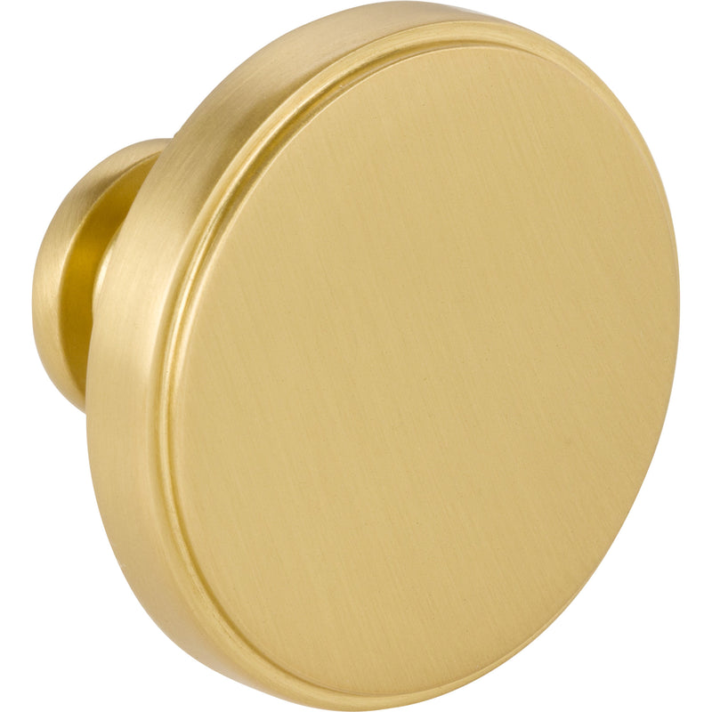 1-3/4" Diameter Brushed Gold Richard Cabinet Knob