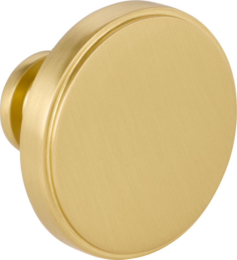 1-3/4" Diameter Brushed Gold Richard Cabinet Knob