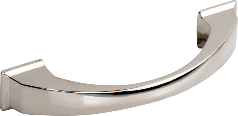 96 mm Center-to-Center Polished Nickel Arched Roman Cabinet Pull