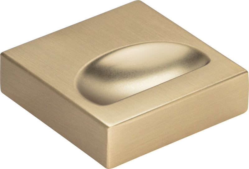 Thin Square Knob 1 1/4 Inch Champagne