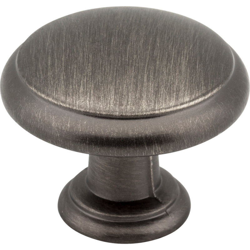 1-3/16" Diameter Brushed Pewter Gatsby Cabinet Mushroom Knob