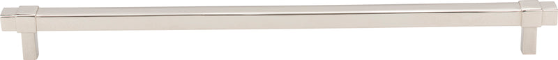 305 mm Center-to-Center Polished Nickel Square Zane Cabinet Pull