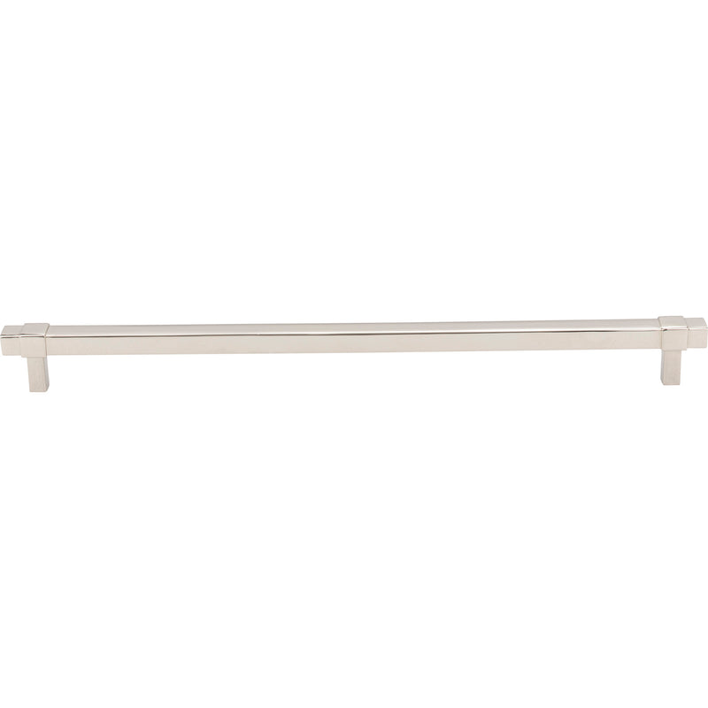 305 mm Center-to-Center Polished Nickel Square Zane Cabinet Pull