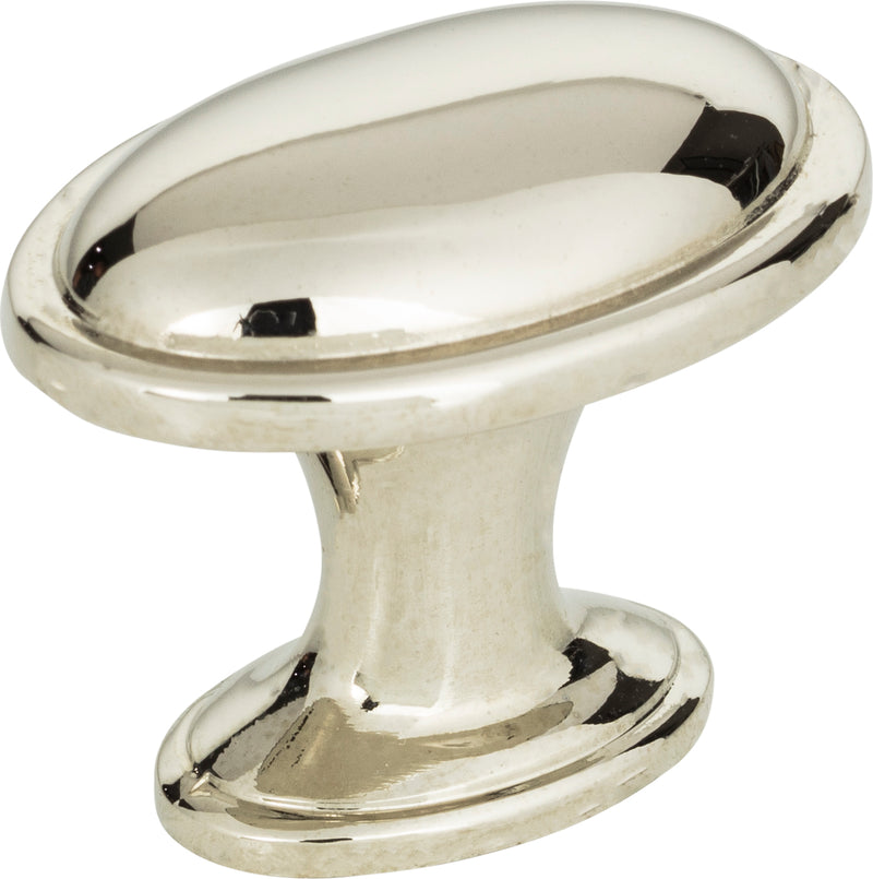 Austen Oval Knob 1 5/16 Inch Polished Nickel