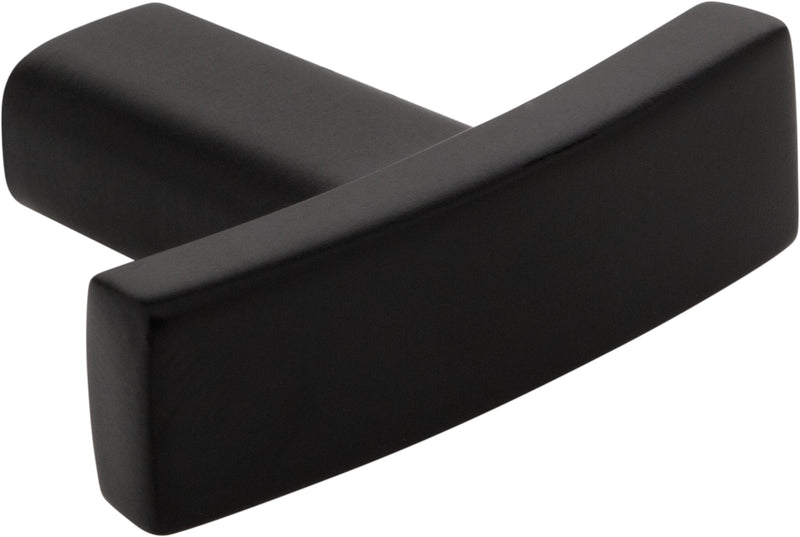 1-1/2" Overall Length Matte Black Square Thatcher Cabinet "T" Knob