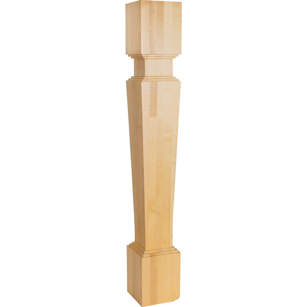 5" W x 5" D x 35-1/2" H Rubberwood Stacked Post