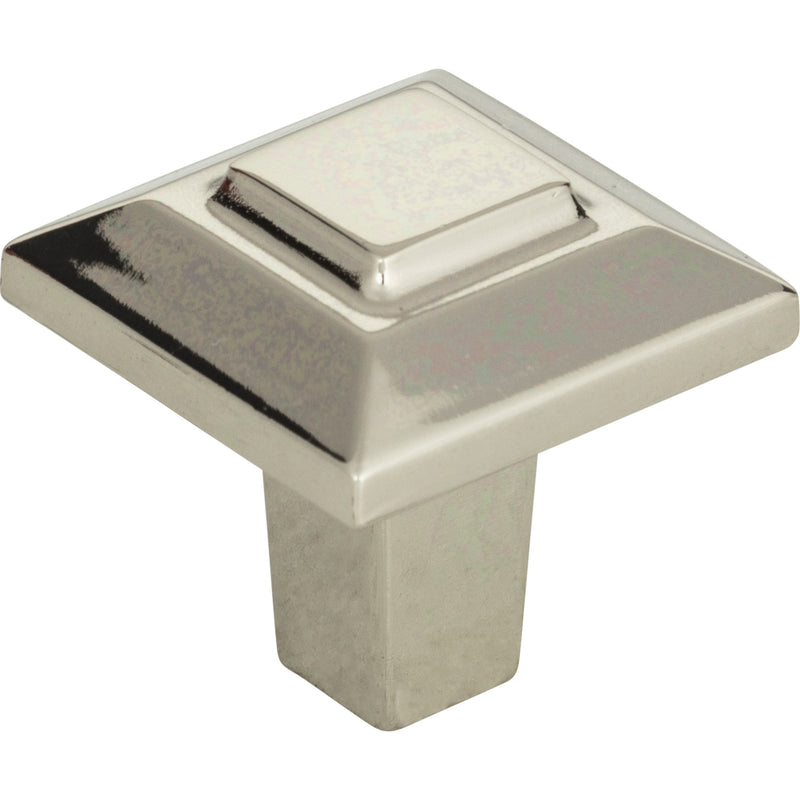 Trocadero Small Square Knob 1 Inch Polished Nickel