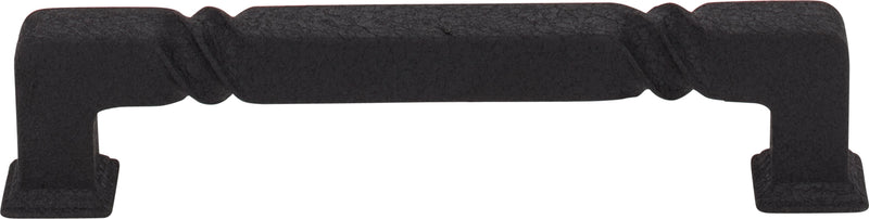 128 mm Center-to-Center Matte Black Rustic Twist Tahoe Cabinet Pull