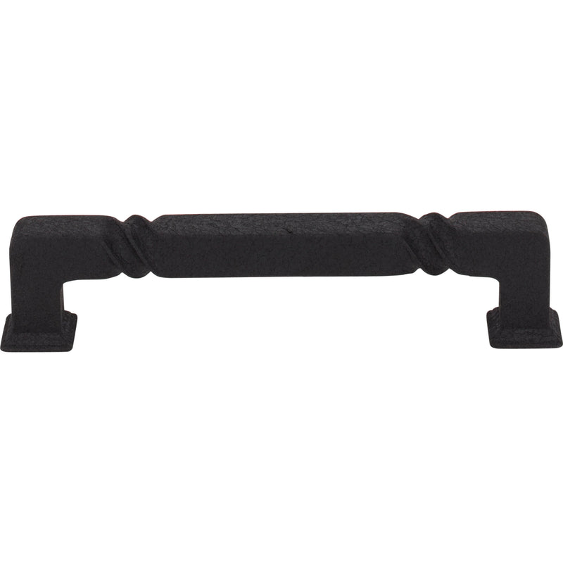 128 mm Center-to-Center Matte Black Rustic Twist Tahoe Cabinet Pull