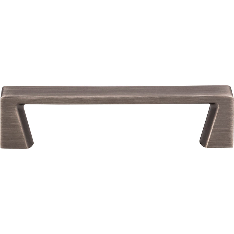 96 mm Center-to-Center Brushed Pewter Square Boswell Cabinet Pull