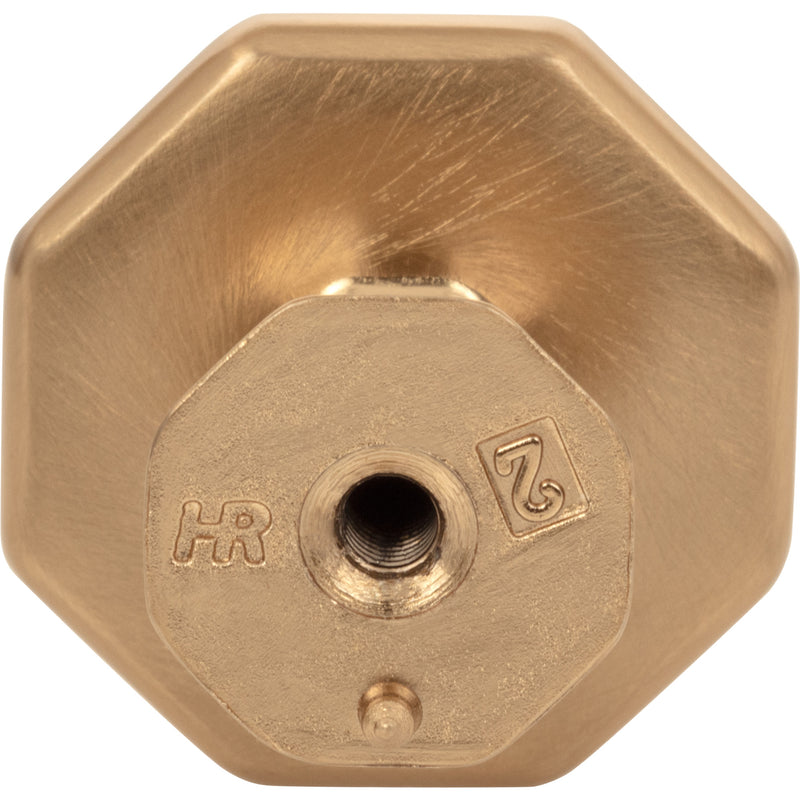 1-1/4" Overall Length Satin Bronze Octagonal Wheeler Cabinet Knob