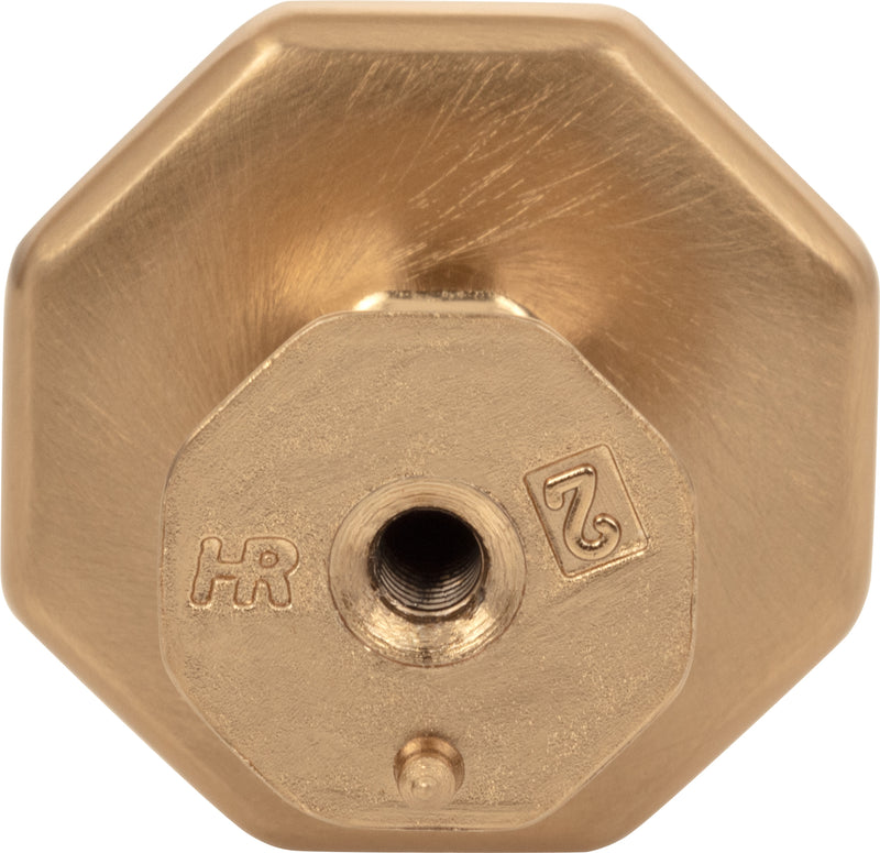 1-1/4" Overall Length Satin Bronze Octagonal Wheeler Cabinet Knob