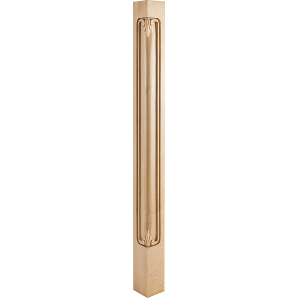 2-3/4" W x 2-3/4" D x 35-1/2" H Alder Acanthus Corner Post