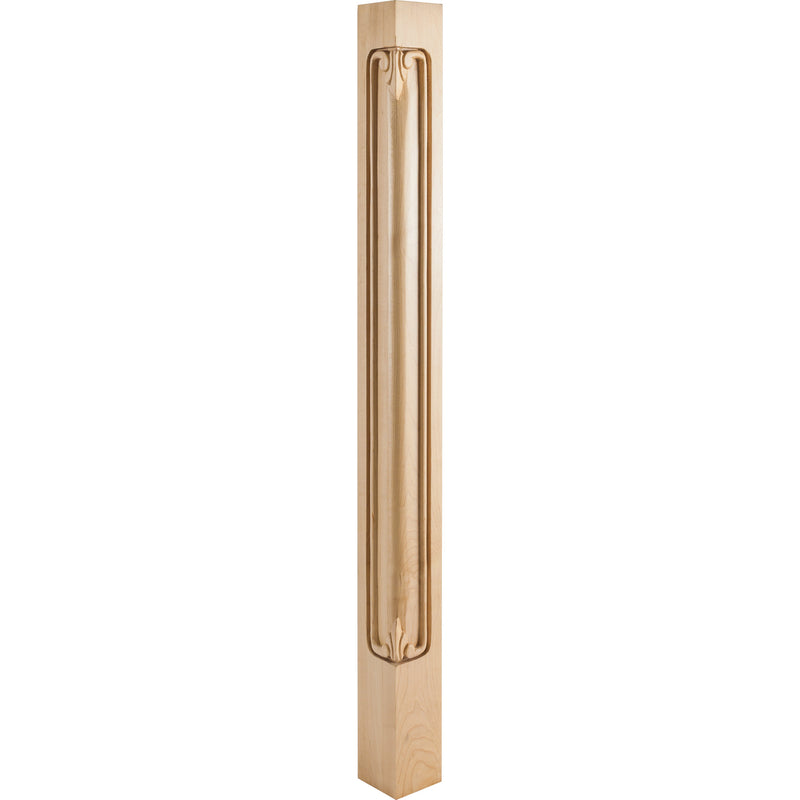 2-3/4" W x 2-3/4" D x 35-1/2" H Alder Acanthus Corner Post