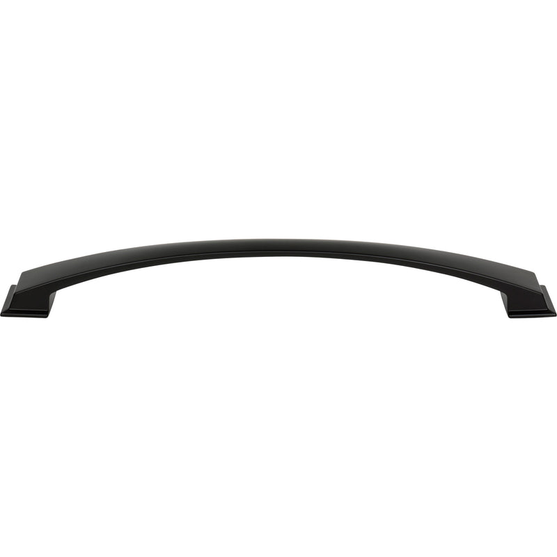 12" Center-to-Center Matte Black Arched Roman Appliance Handle