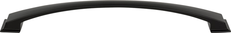 12" Center-to-Center Matte Black Arched Roman Appliance Handle