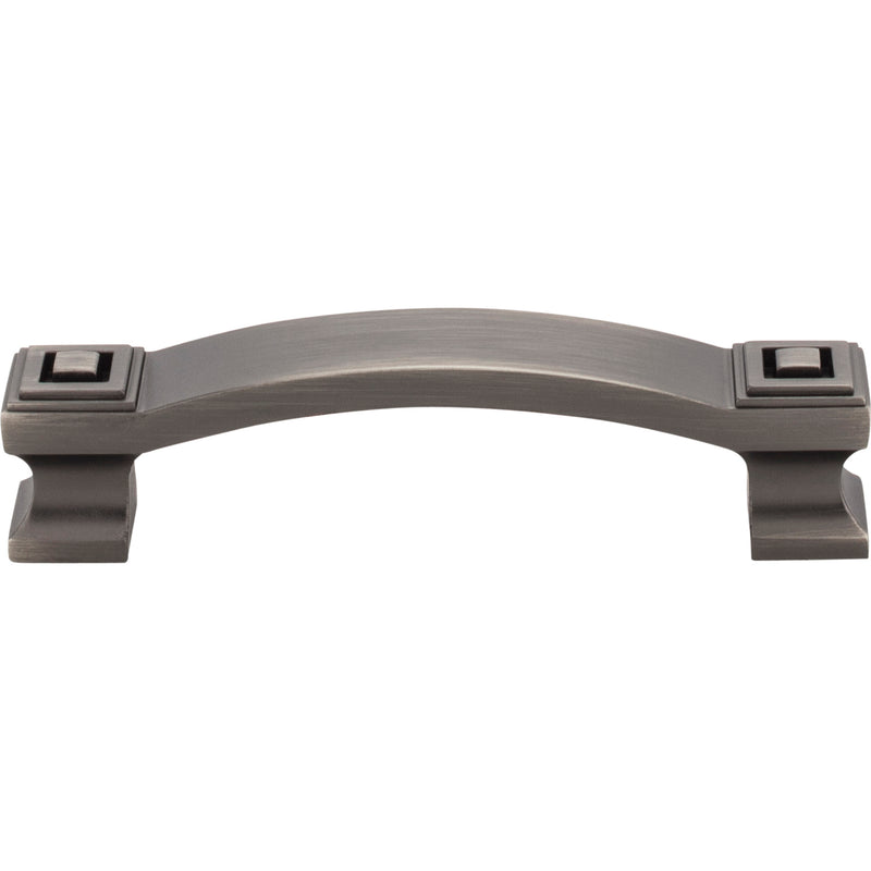 96 mm Center-to-Center Brushed Pewter Square Delmar Cabinet Pull