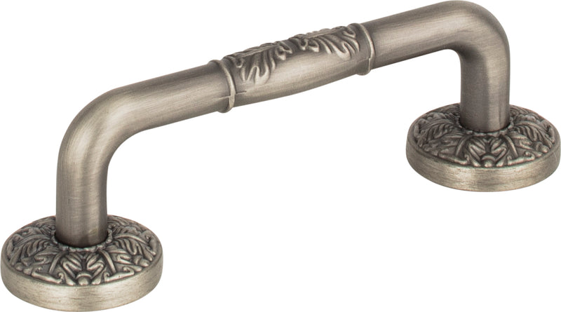 Hammered Medallion Pull 3 Inch (c-c) Pewter