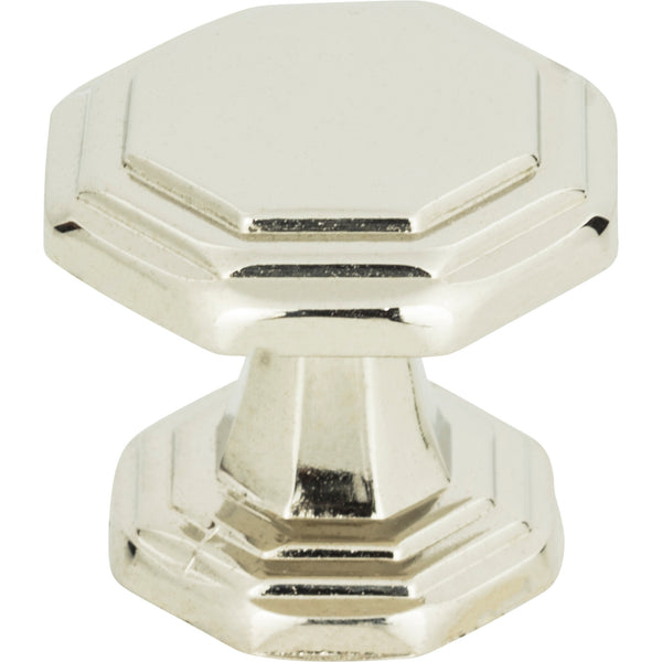 Dickinson Octagon Knob 1 1/4 Inch Polished Nickel