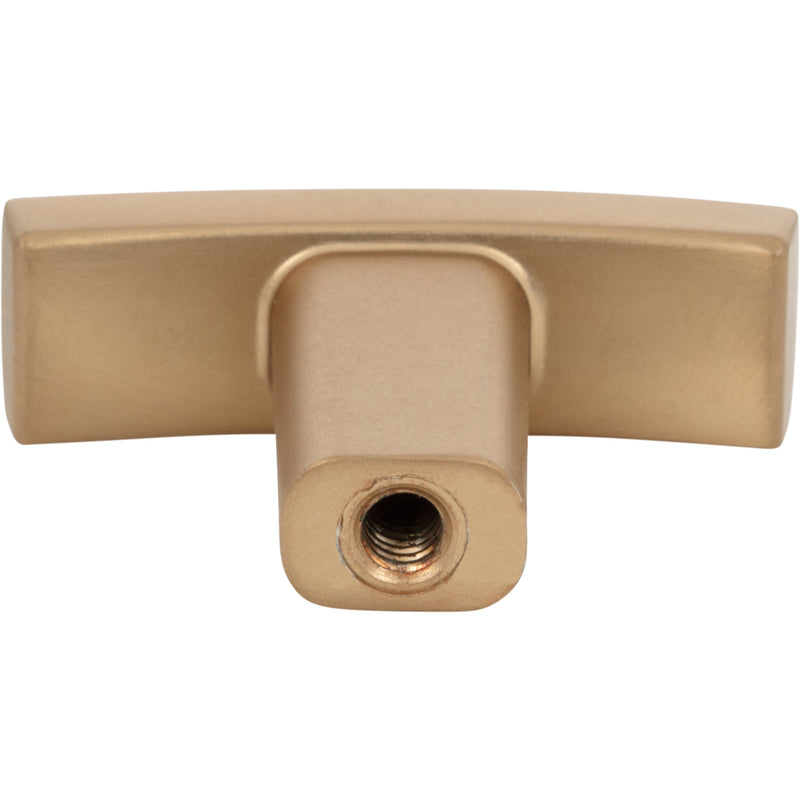 1-1/2" Overall Length Satin Bronze Square Thatcher Cabinet "T" Knob