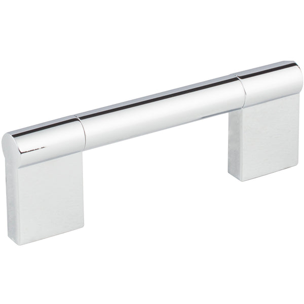 96 mm Center-to-Center Polished Chrome Knox Cabinet Bar Pull