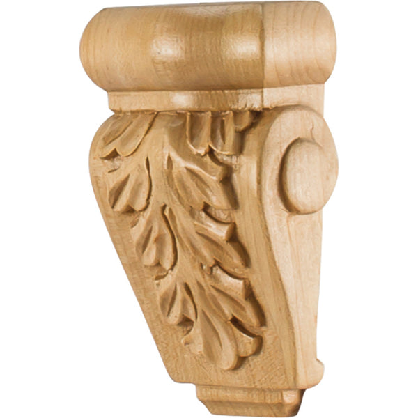 2-7/8" W x 1-1/2" D x 4-1/2" H Maple Acanthus Corbel