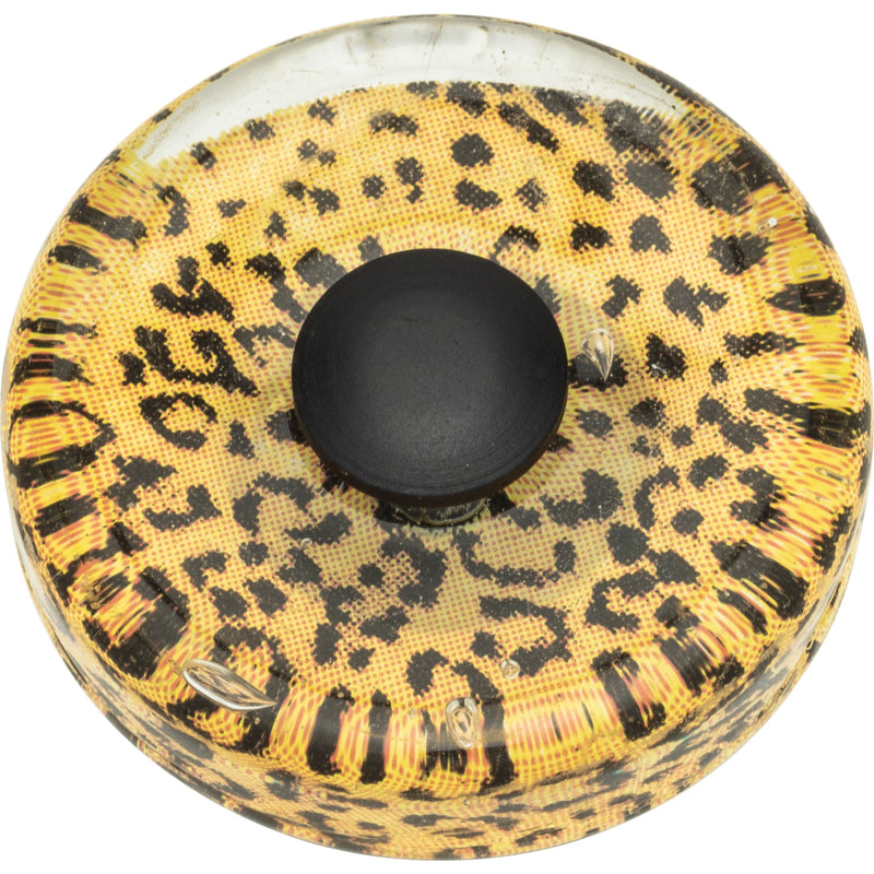 Cheetah Glass Round Knob 1 1/2 Inch Matte Black