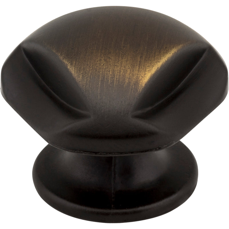 1-5/16" Overall Length Antique Brushed Satin Brass Chesapeake Cabinet Knob