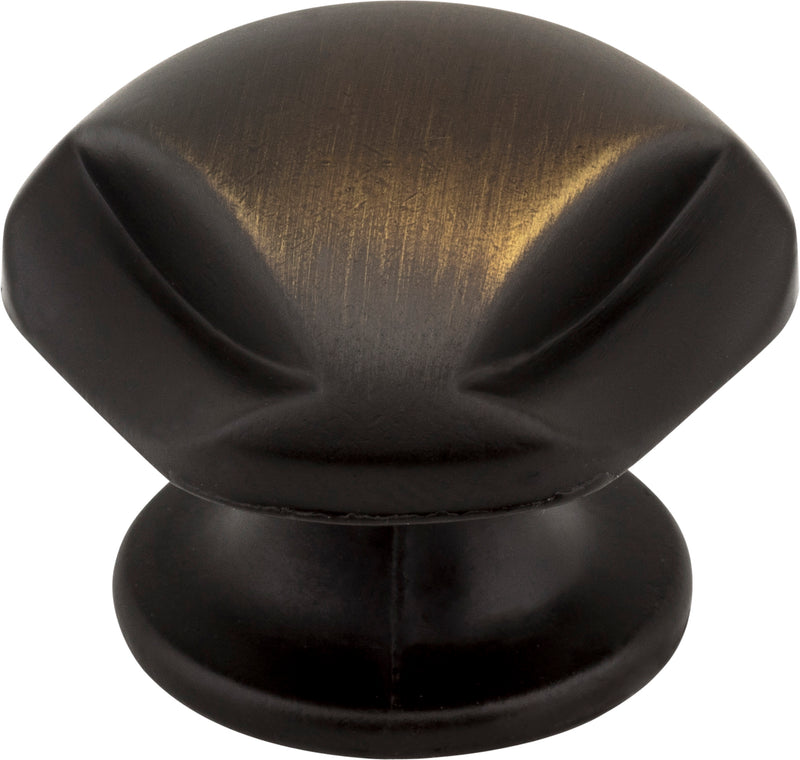 1-5/16" Overall Length Antique Brushed Satin Brass Chesapeake Cabinet Knob