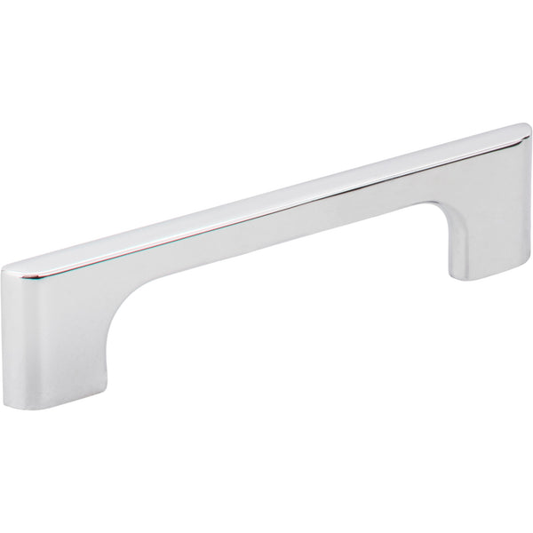 96 mm Center-to-Center Polished Chrome Asymmetrical Leyton Cabinet Pull