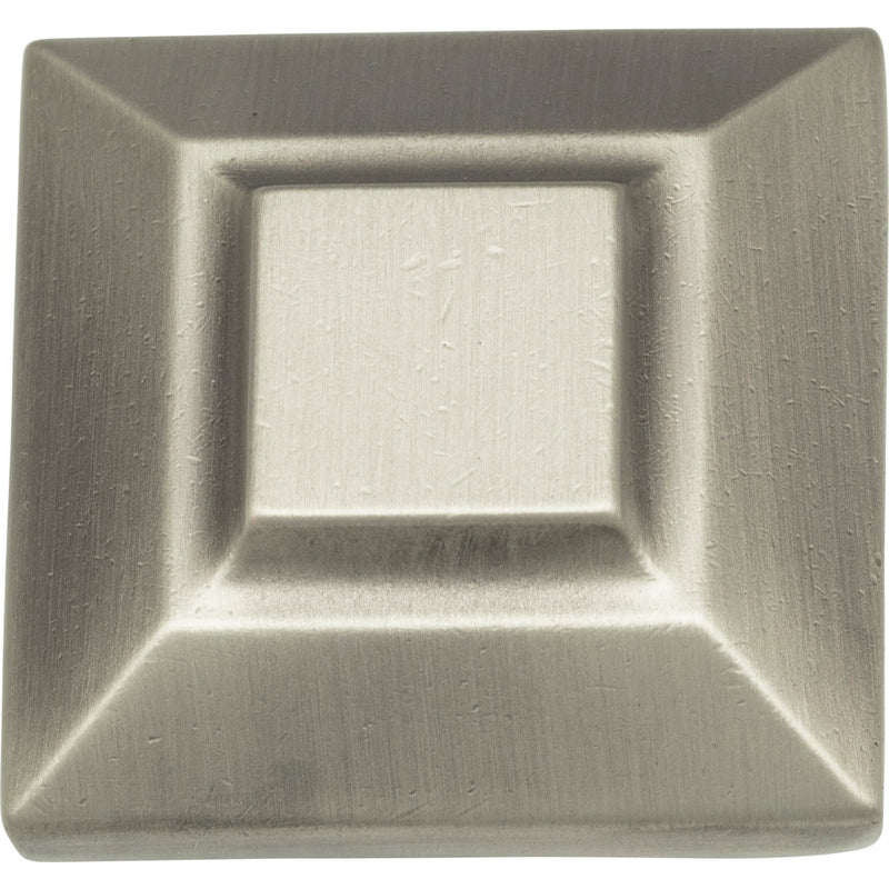 Trocadero Large Square Knob 1 1/2 Inch Pewter