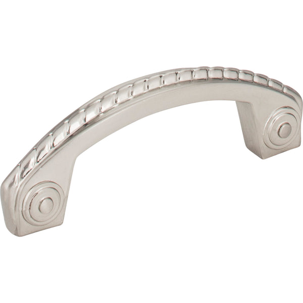 3" Center-to-Center Satin Nickel Rope Rhodes Cabinet Pull