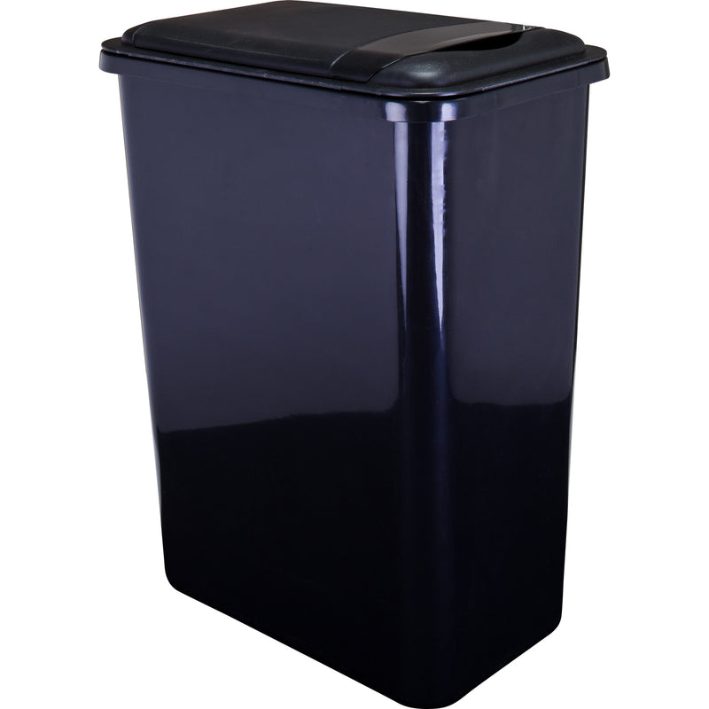 Box of 4 Black 35 Quart Plastic Waste Containers