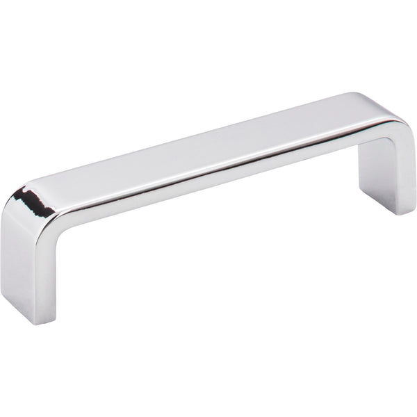 4" Center-to-Center Polished Chrome Square Asher Cabinet Pull