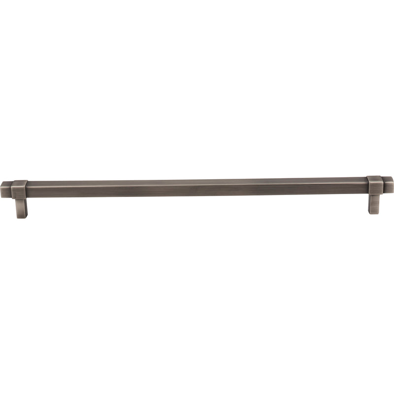 305 mm Center-to-Center Brushed Pewter Square Zane Cabinet Pull