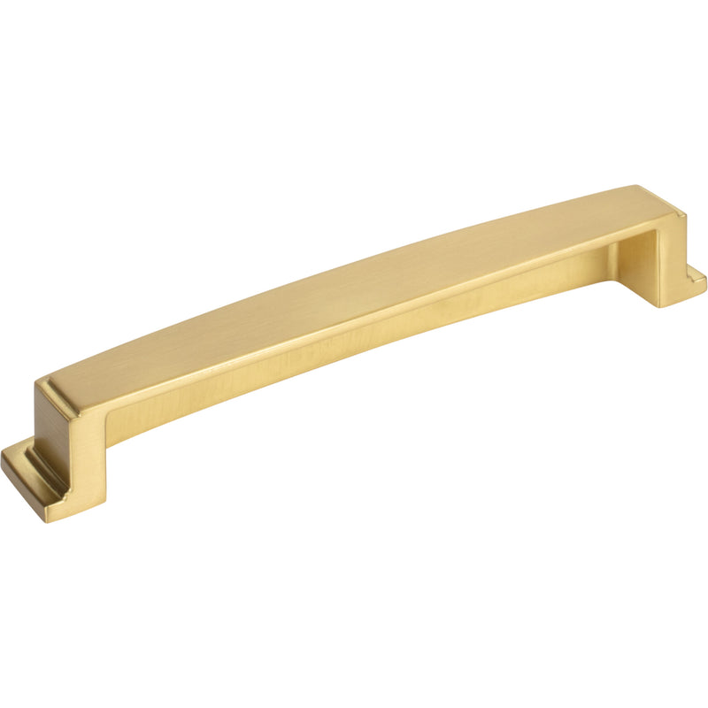 160 mm Center Brushed Gold Square-to-Center Square Renzo Cabinet Cup Pull