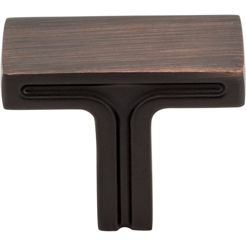 1-3/8" Overall Length Brushed Oil Rubbed Bronze Rectangle Anwick Cabinet Knob